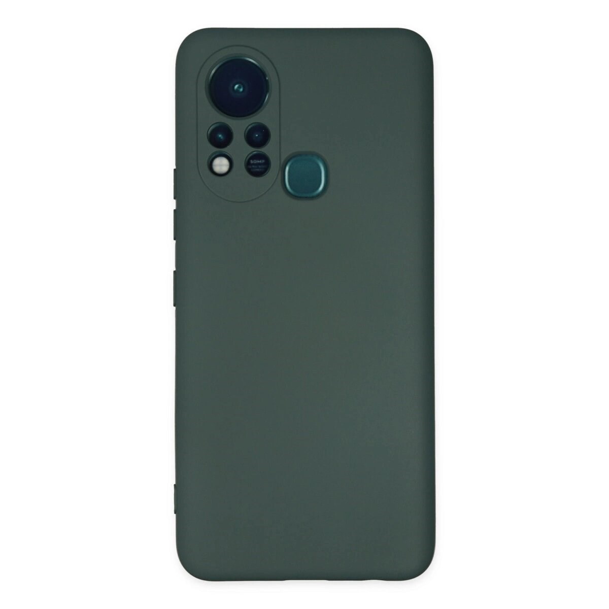 İnfinix Hot 11s Kılıf Nano İçi Kadife Silikon - Koyu Yeşil