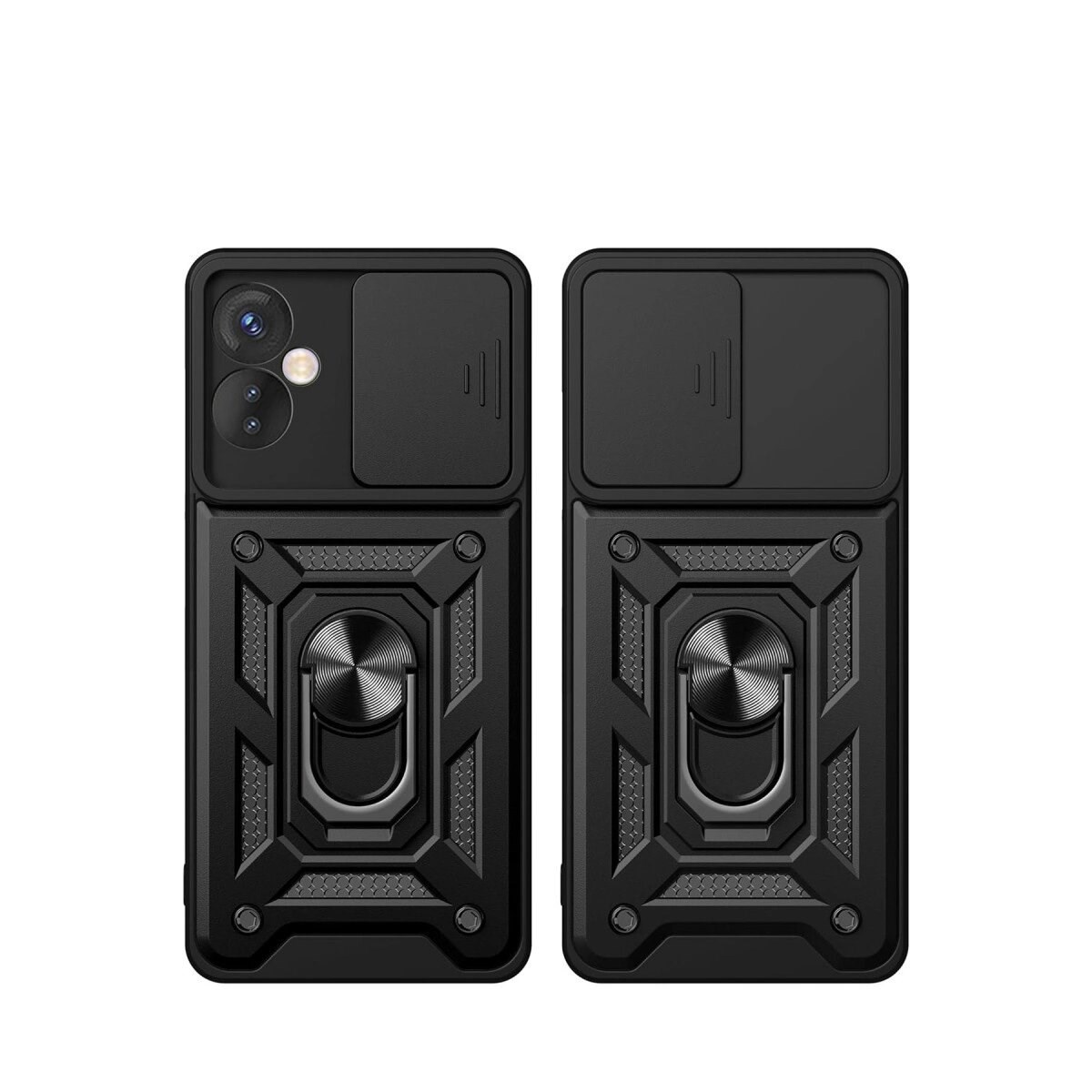 İnfinix Hot 30 5g Kılıf Pars Lens Yüzüklü Silikon - Gümüş