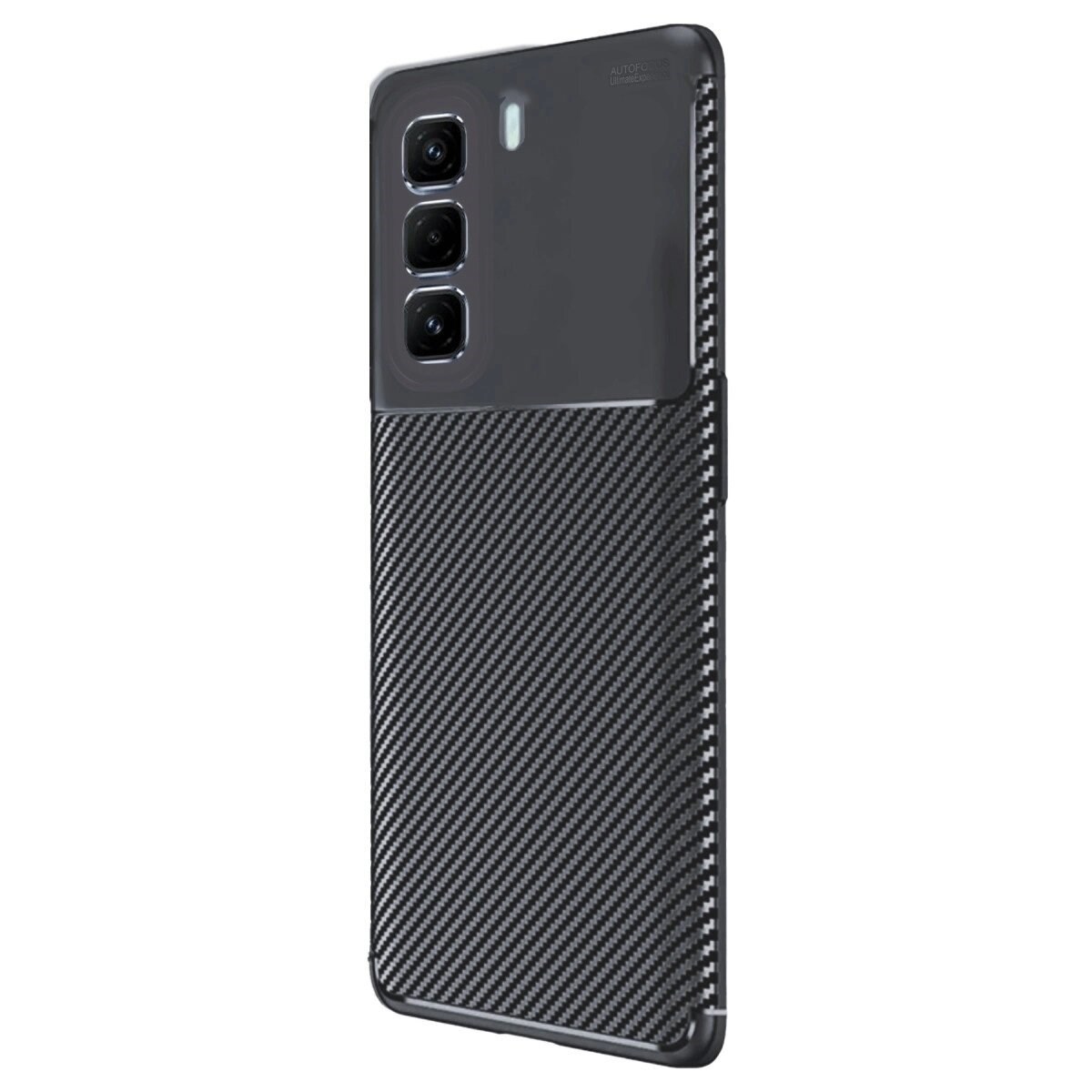 İnfinix Hot 50 4g Kılıf Auto Focus Karbon Kapak - Siyah