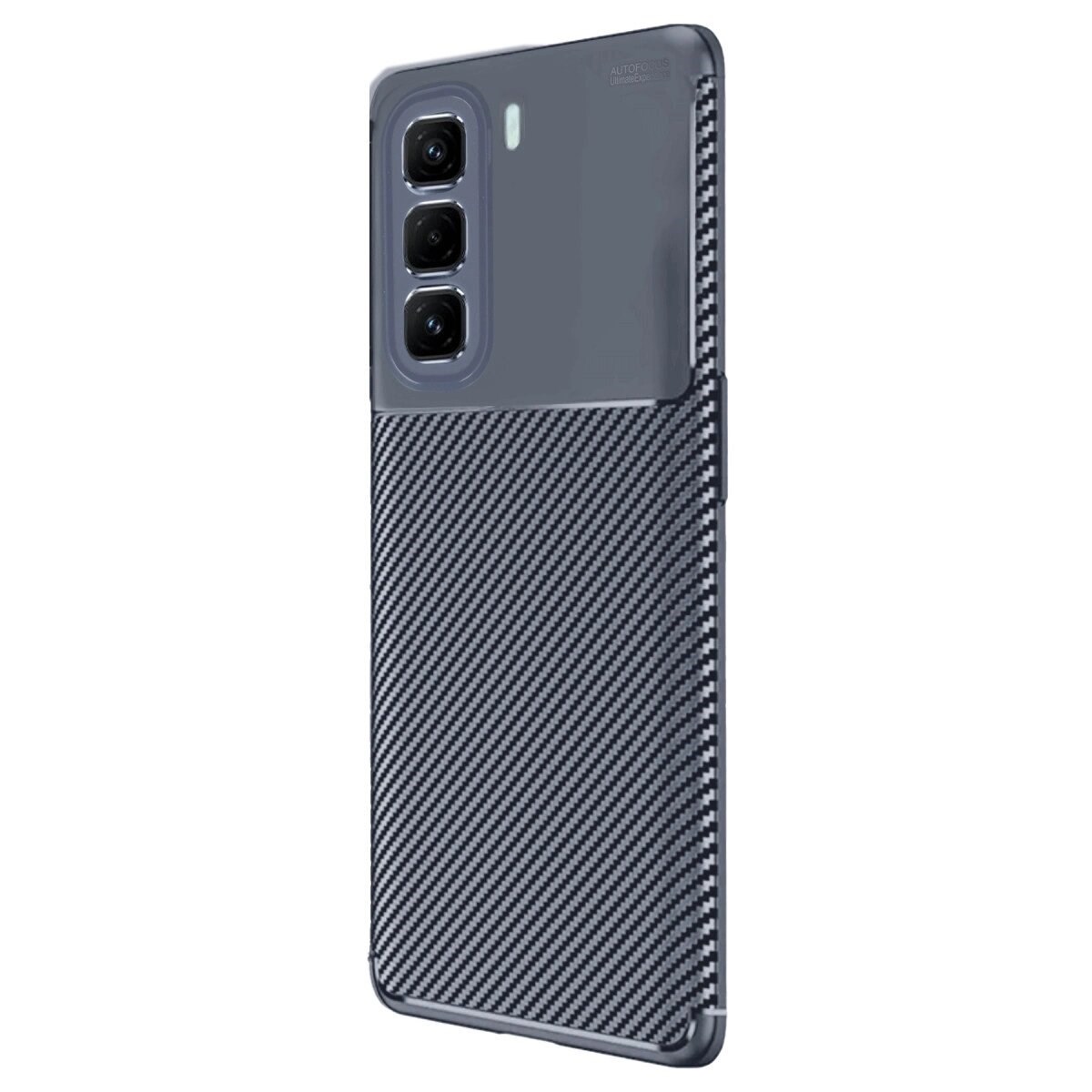 İnfinix Hot 50 4g Kılıf Auto Focus Karbon Kapak - Lacivert
