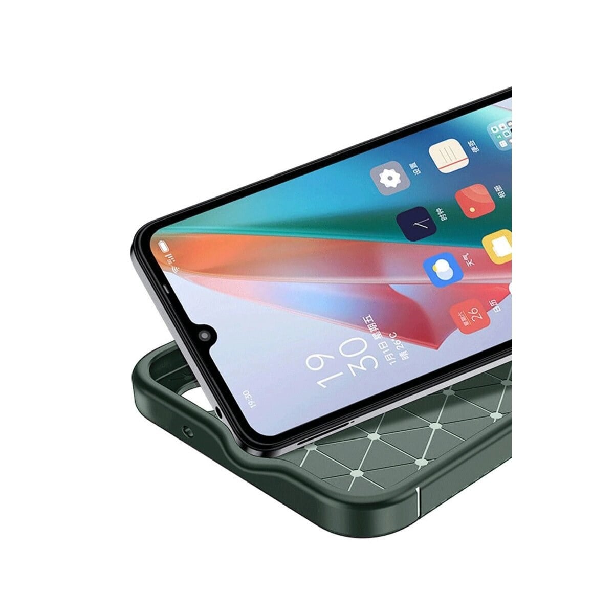 İnfinix Hot 50 Pro Plus 4g Auto Focus Karbon Kapak - Koyu Yeşil