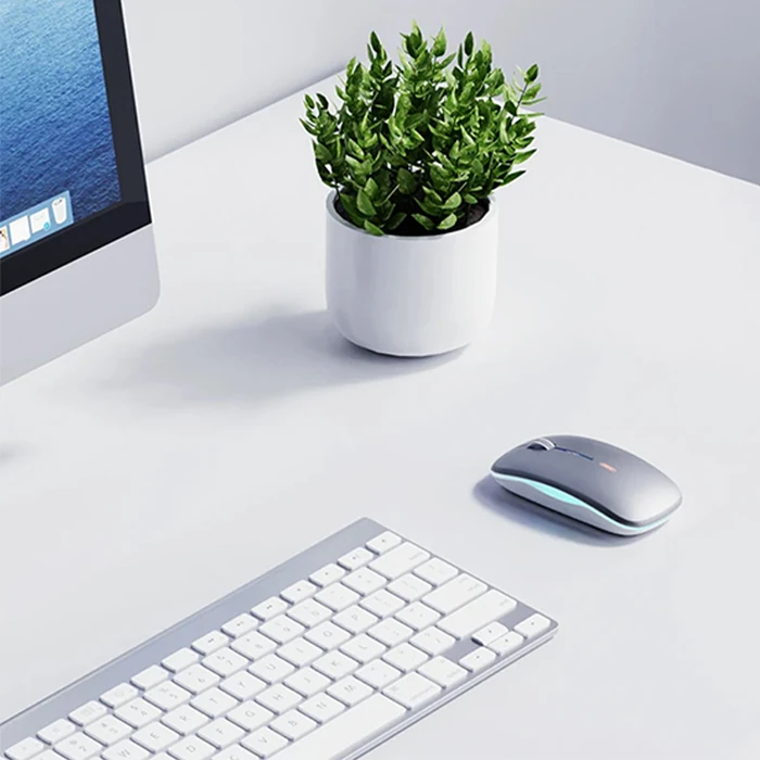 İNPHİC M5 Kablosuz Fare Şarj Edilebilir Sessiz Kullanım 2.4G Işıklı USB Mouse-(1903)