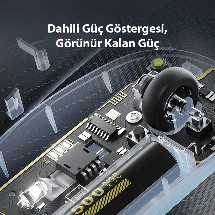 İNPHİC X5 Kablosuz Fare Şarj Edilebilir Sessiz Kullanım 2.4G Transparan USB Mouse-(1903)