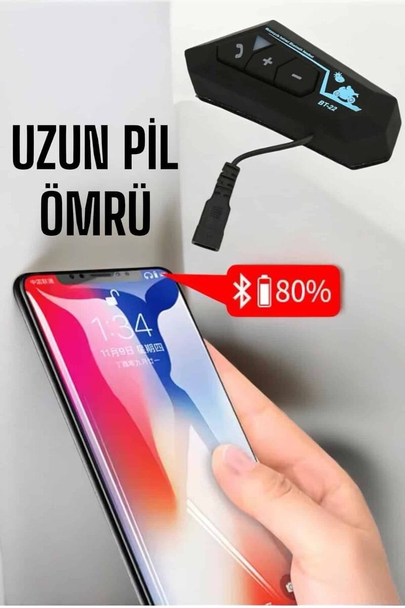 İnterkom Intercom Kask Kulaklık Bt22 Bluetooth Motosiklet Kulaklık 5.0 Bluetooth