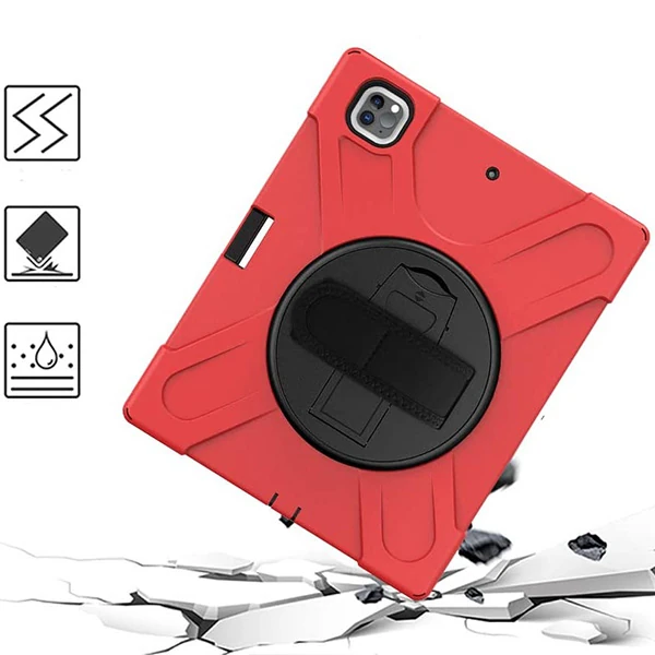 İPad Pro 12.9-inch (2021)-(2020) Kılıf Kalem Yerli 3 Katmanlı Standlı Zırh Kılıf-Shockproof-(1903)