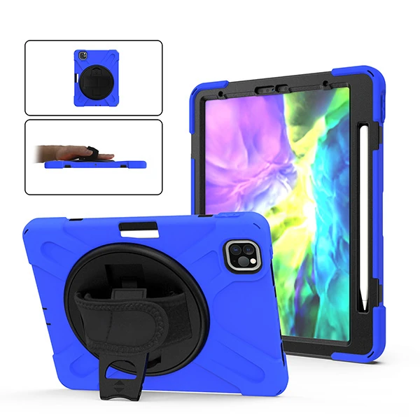 iPad Pro11 (2021-2020-2018) Kılıf Shockproof 3 Katmanlı Standlı Zırh Kılıf Kalem Yerli-(1903)