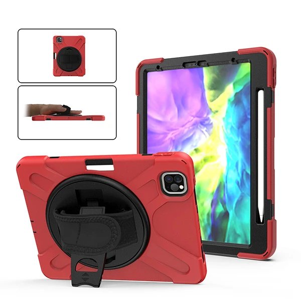 iPad Pro11 (2021-2020-2018) Kılıf Shockproof 3 Katmanlı Standlı Zırh Kılıf Kalem Yerli-(1903)