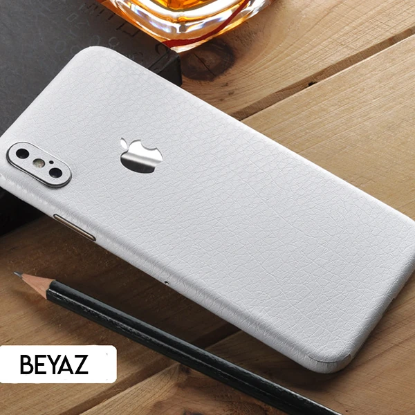 İphone  Xs Max 6.5 Deri Dokulu Arka Yan Kaplama Sticker-(1903)