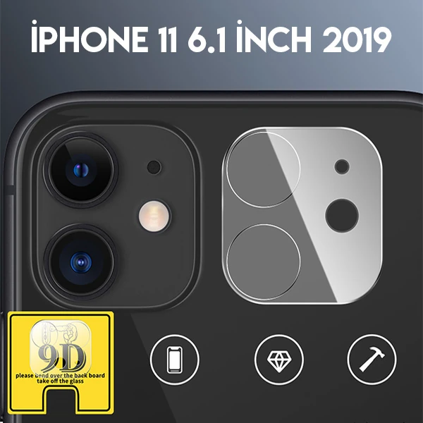 iPhone 11 6.1 full Tempered Kamera Koruyucu Kırılmaz Cam-(1903)