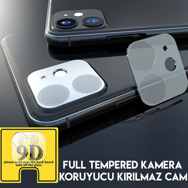iPhone 11 6.1 full Tempered Kamera Koruyucu Kırılmaz Cam-(1903)