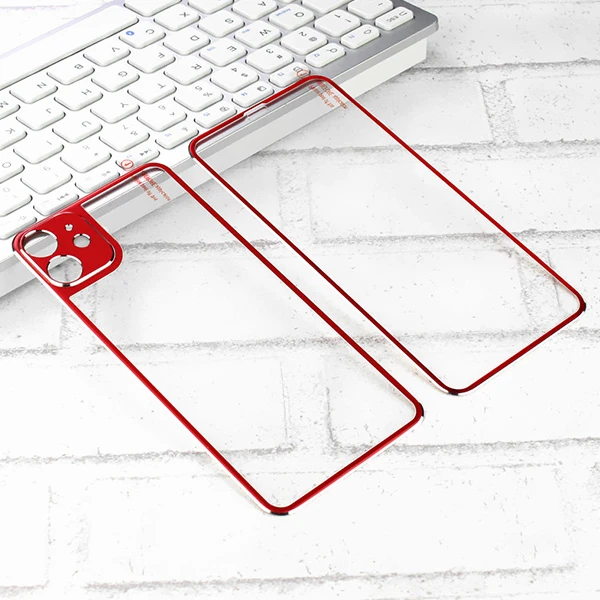 İPhone 11 6.1 Metal Çerçeve Ön Arka 3D Full Tempered Cam Koruyucu-(1903)