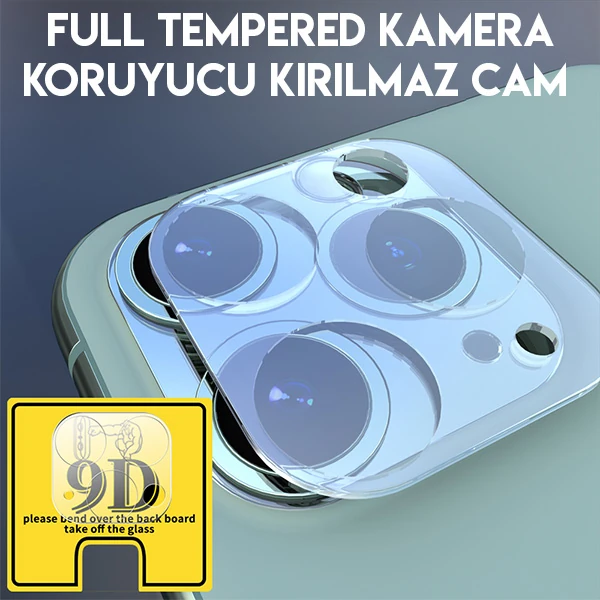 iPhone 11 Pro 11 Pro Max Full Tempered Kamera Koruyucu Kırılmaz Cam-(1903)