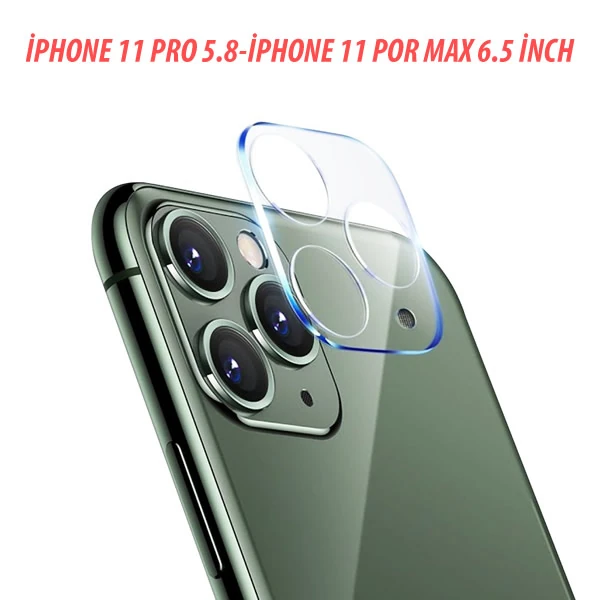 iPhone 11 Pro 11 Pro Max Full Tempered Kamera Koruyucu Kırılmaz Cam-(1903)