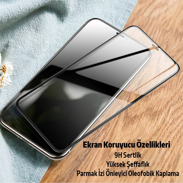 İPhone 11 Pro 2İN1 Full Glue Tempered Cam Ekran Koruyucu +Kamera Lens Set-(1903)