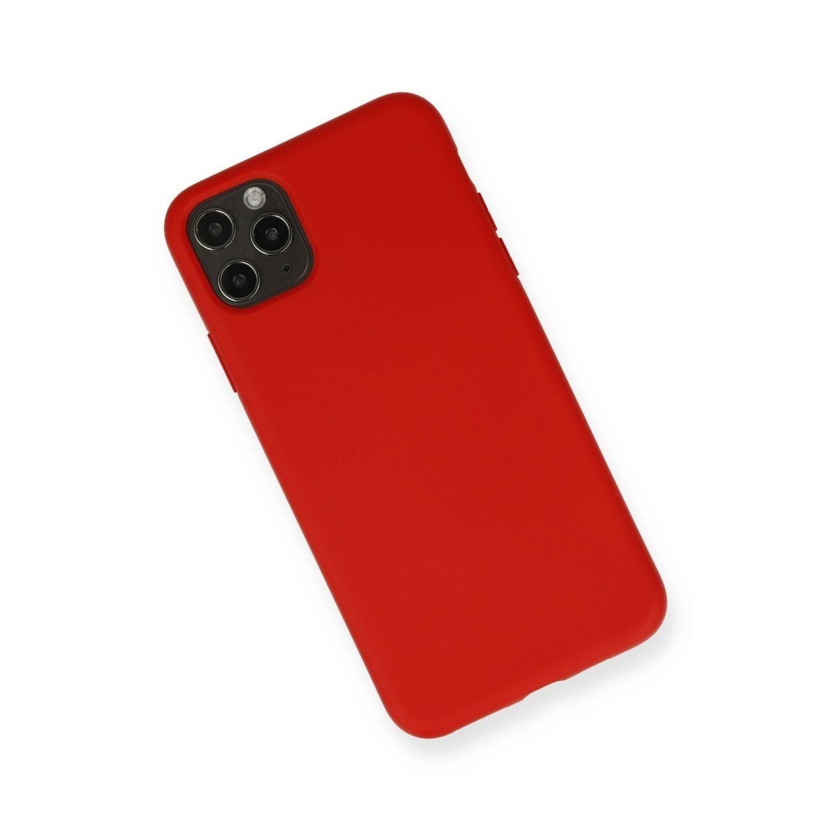 İphone 11 Pro Max Kılıf Nano İçi Kadife Silikon - Kırmızı