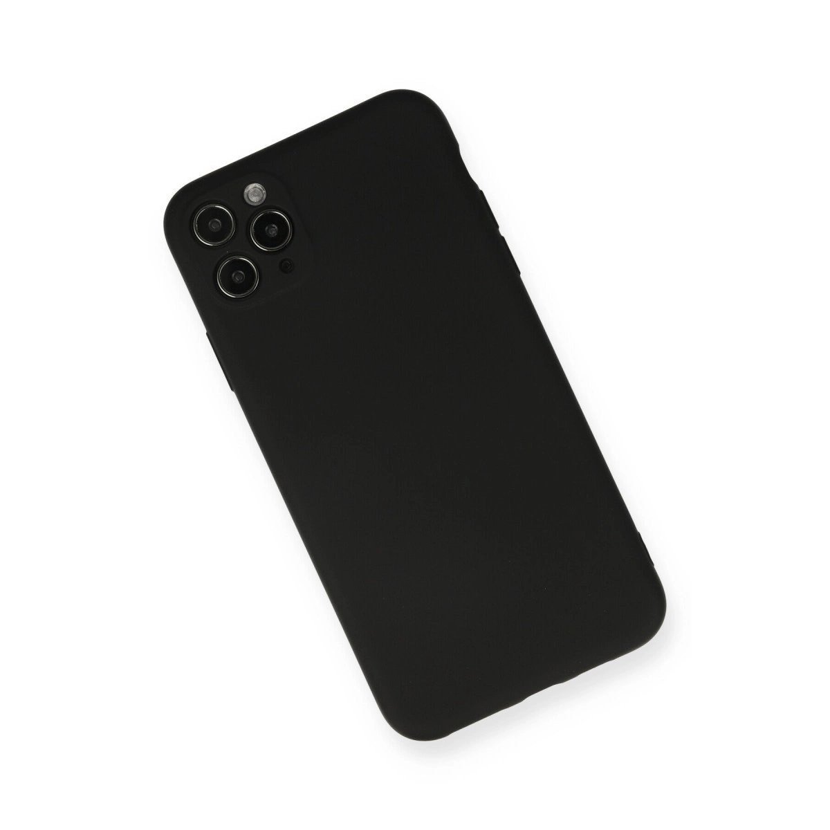 İphone 11 Pro Max Kılıf Nano İçi Kadife Silikon - Siyah