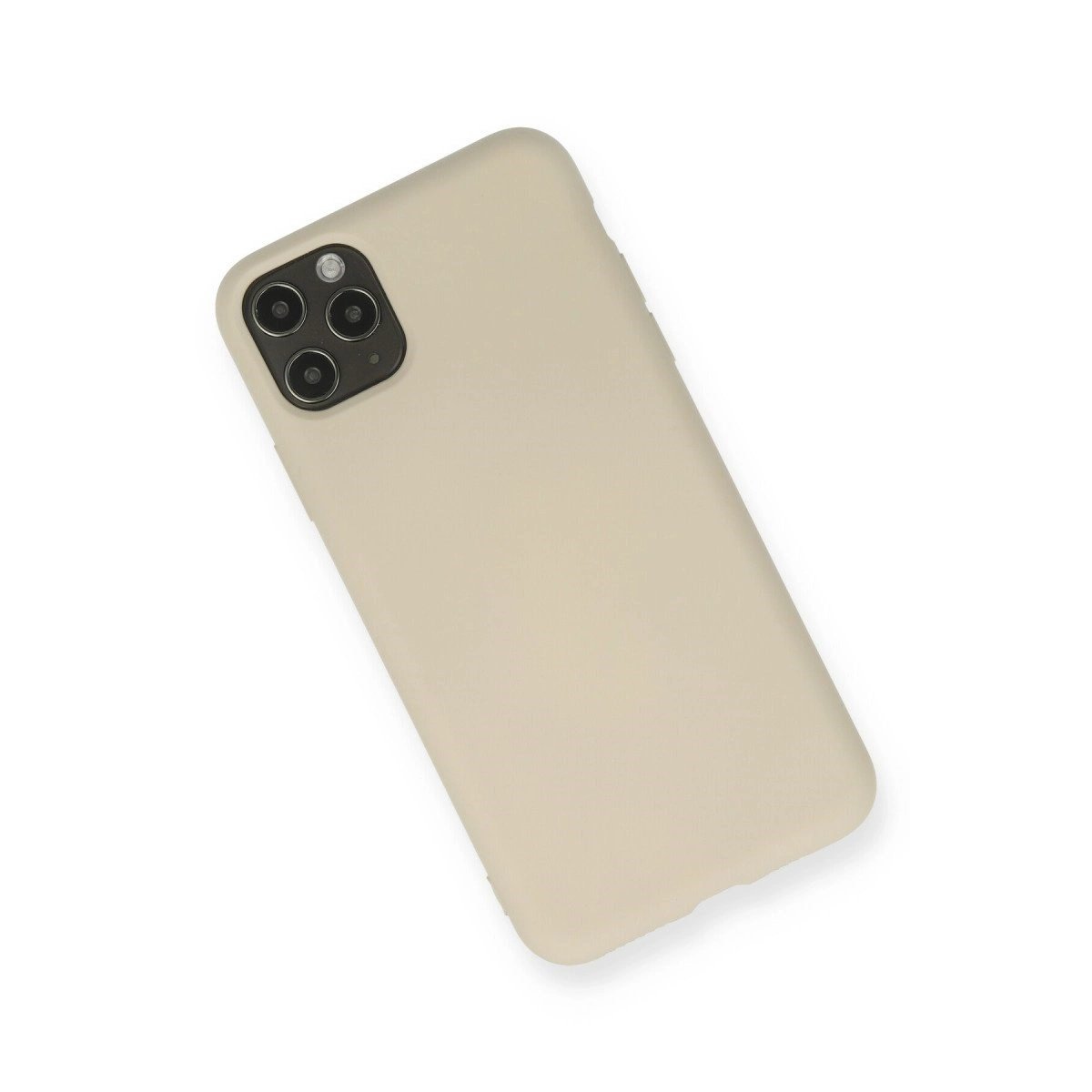 İphone 11 Pro Max Kılıf Nano İçi Kadife Silikon - Bej