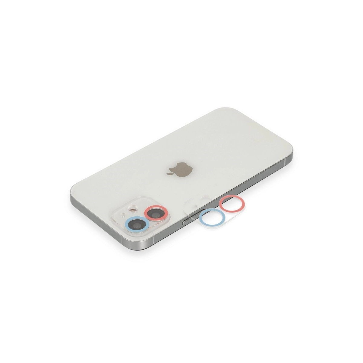 İphone 11 Renkli Kamera Lens Koruma Cam - Pembe-mavi
