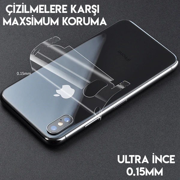 İPhone 12  6.1 Hidrojel Hayalet Arka Yan Tam Kaplama Koruyucu Film-(1903)