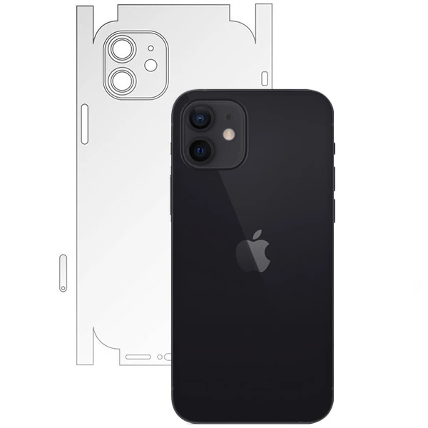 İPhone 12  6.1 Hidrojel Hayalet Arka Yan Tam Kaplama Koruyucu Film-(1903)