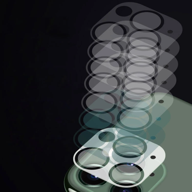 iPhone 12 6.1 Full Tempered Kamera Koruyucu Kırılmaz Cam-(1903)