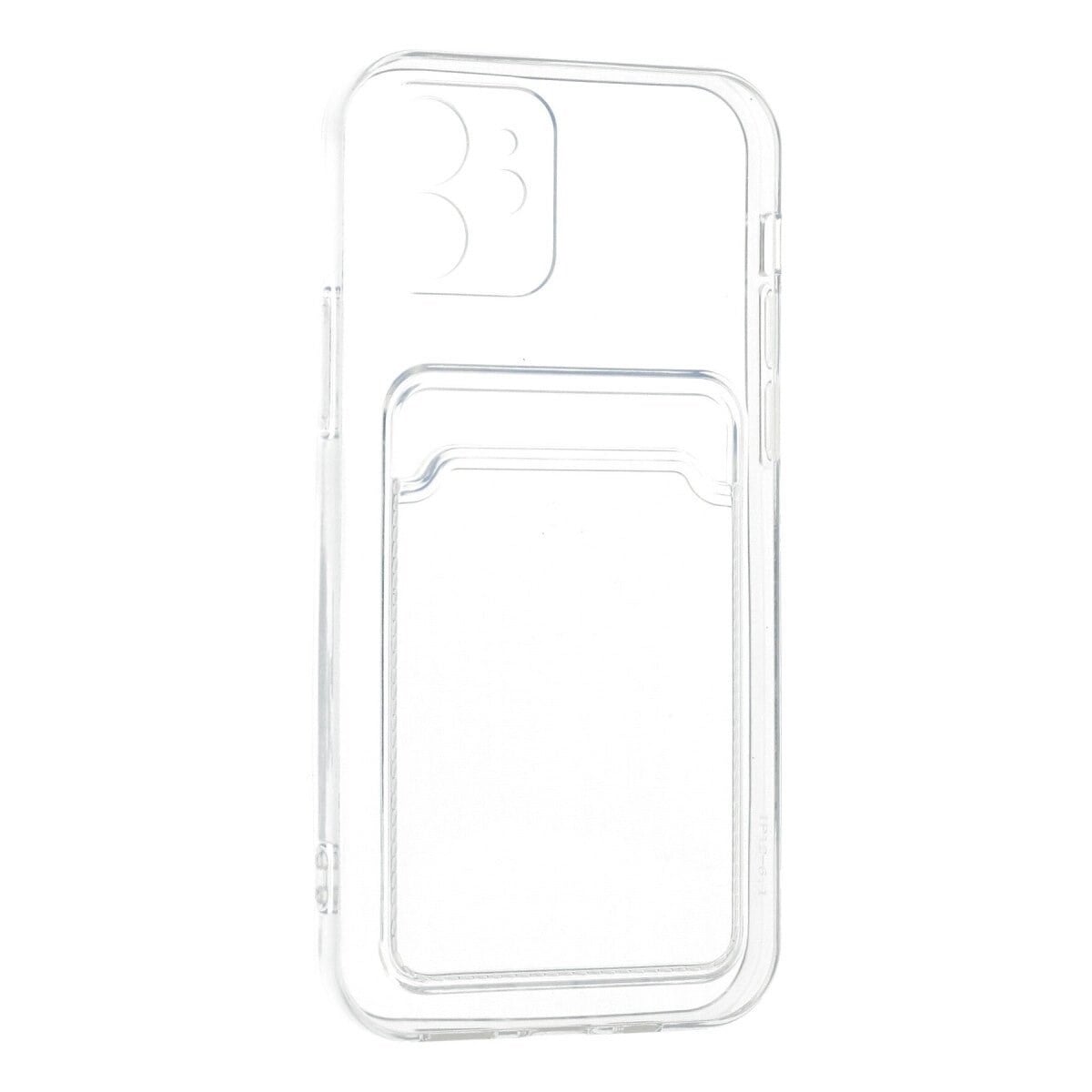İphone 12 Kılıf Kart Şeffaf Silikon - Şeffaf