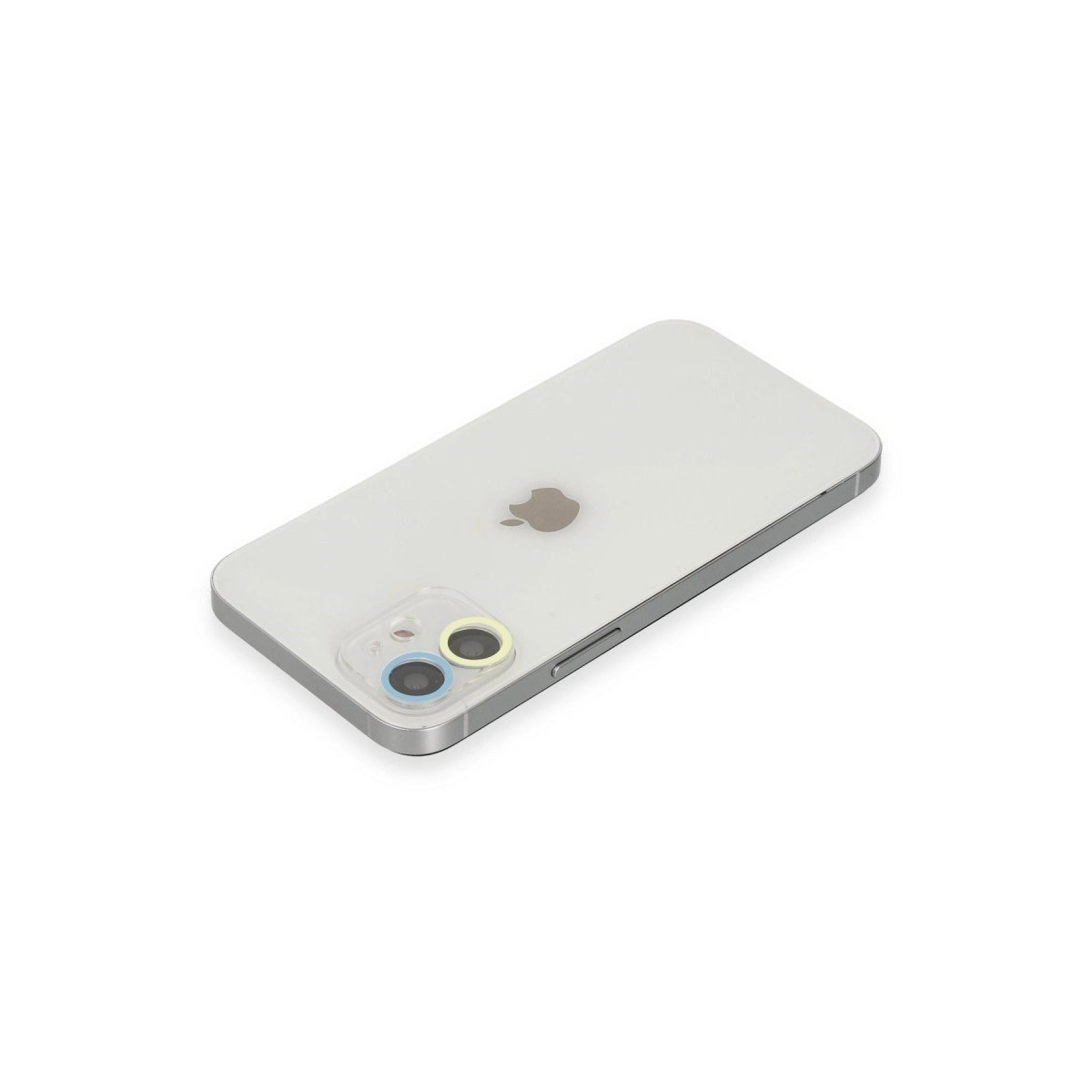 İphone 12 Mini Renkli Kamera Lens Koruma Cam - Sarı-mavi