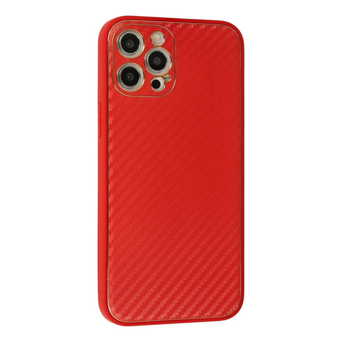 İphone 12 Pro Kılıf Coco Karbon Silikon - Kırmızı