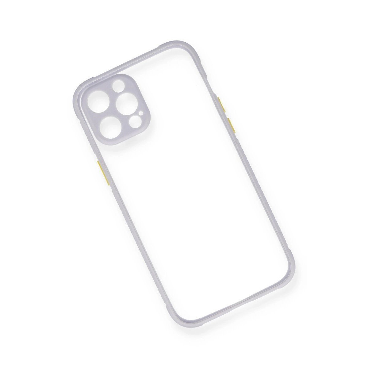 İphone 12 Pro Kılıf Miami Şeffaf Silikon - Lila