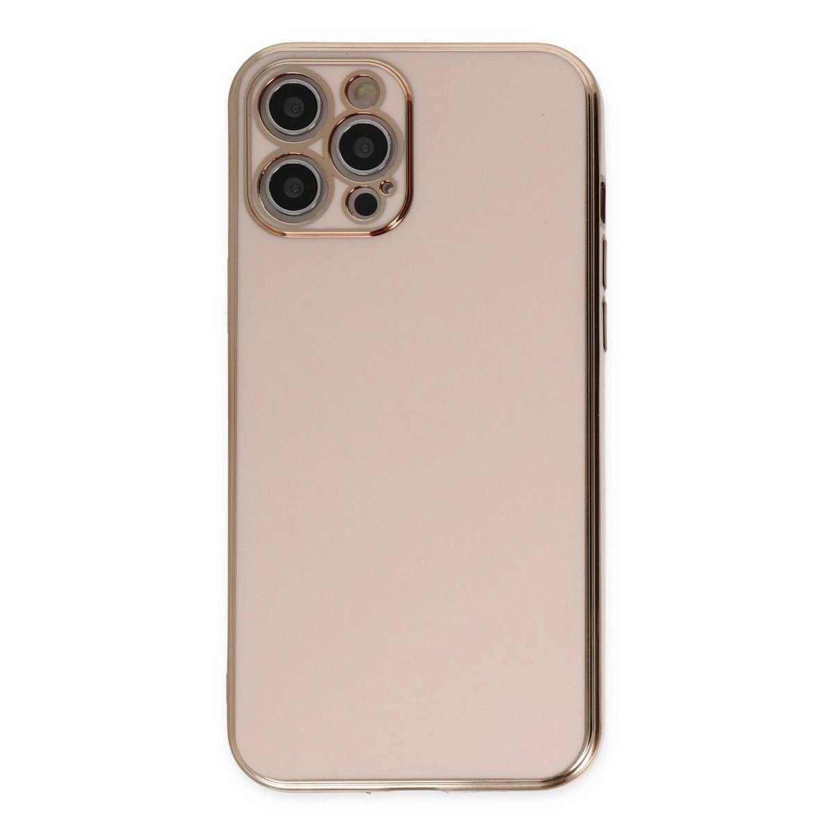 İphone 12 Pro Kılıf Volet Silikon - Pembe