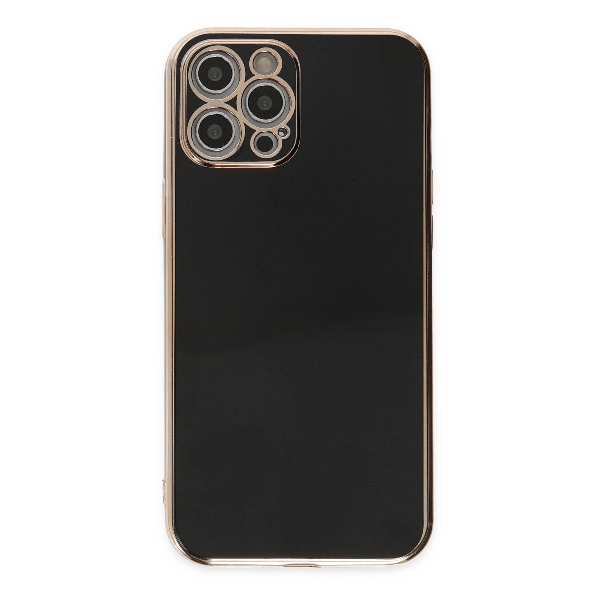 İphone 12 Pro Kılıf Volet Silikon - Siyah