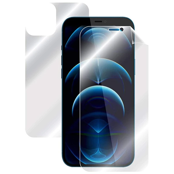 İPhone 12 Pro Max 6.7 Film Ön Arka Full Koruyucu Membran Nano Hidrojel Koruyucu Set-(1903)