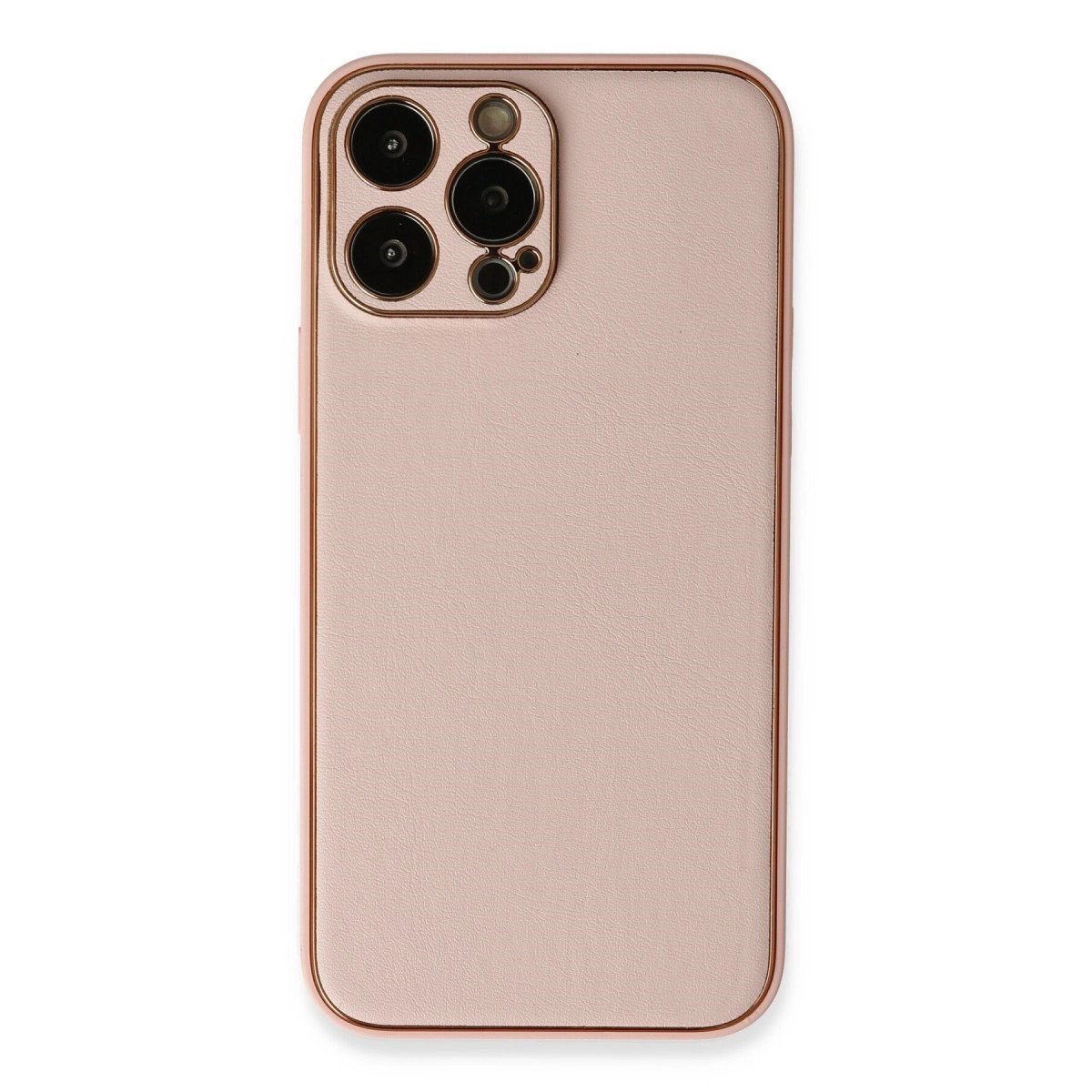 İphone 13 Pro Kılıf Coco Deri Silikon Kapak - Pembe
