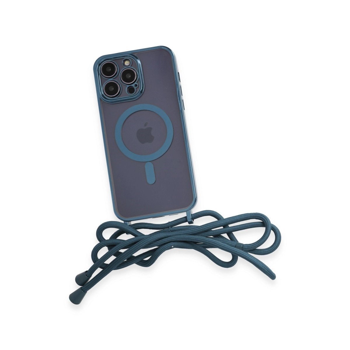 İphone 13 Pro Kılıf Divo Lazer Askılı Magsafe Kapak - Sierra Blue
