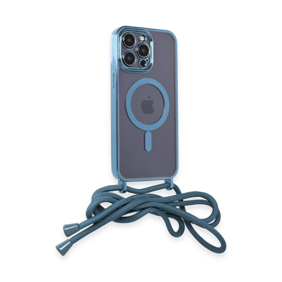 İphone 13 Pro Kılıf Divo Lazer Askılı Magsafe Kapak - Sierra Blue