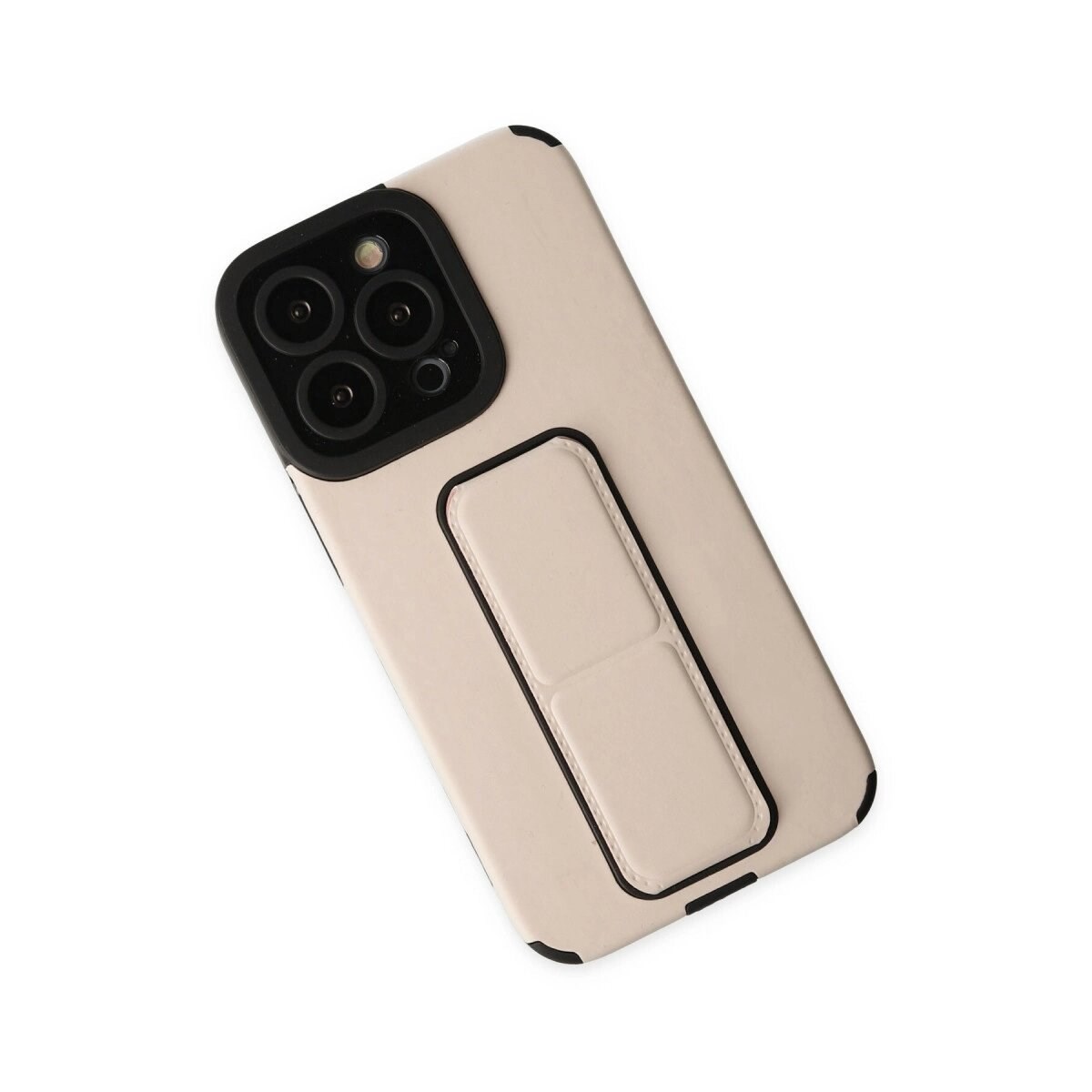 İphone 13 Pro Kılıf Mega Standlı Silikon - Gold