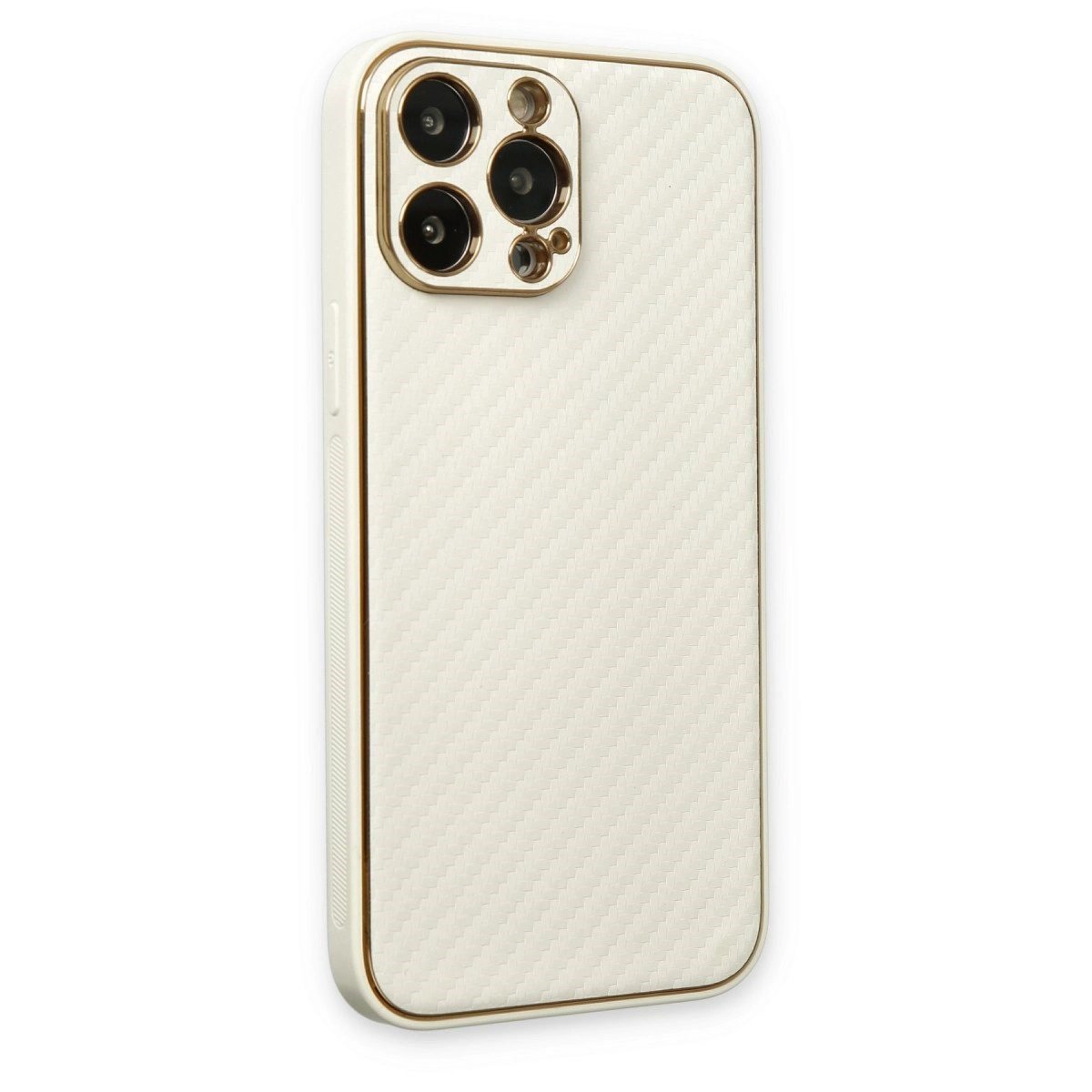 İphone 13 Pro Max Kılıf Coco Karbon Silikon - Beyaz