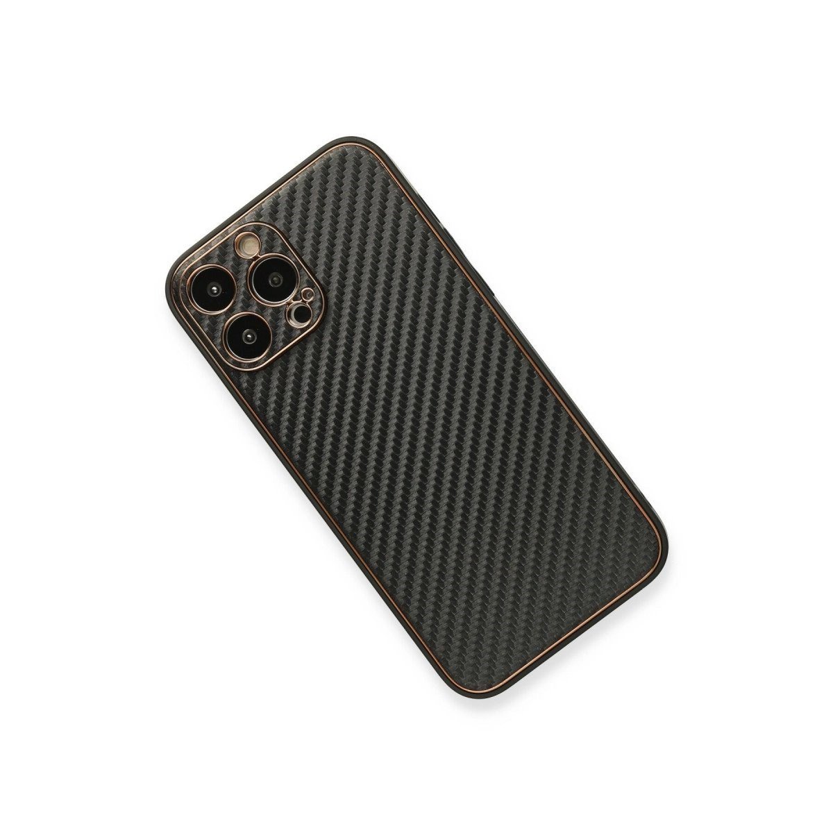 İphone 13 Pro Max Kılıf Coco Karbon Silikon - Siyah