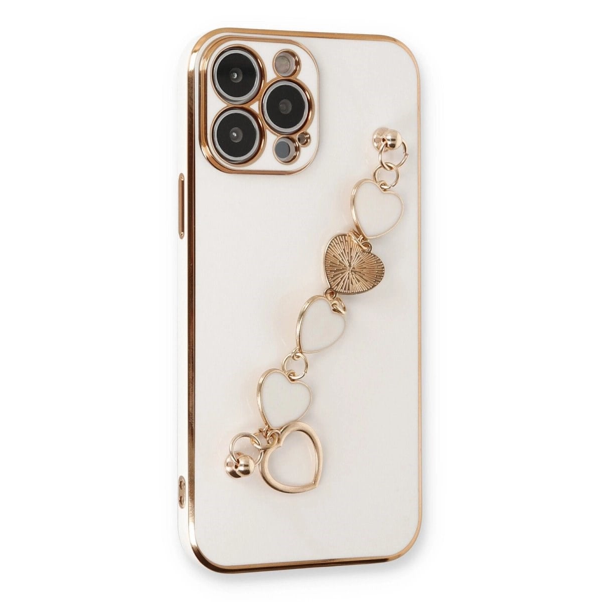 İphone 13 Pro Max Kılıf Esila Silikon - Beyaz
