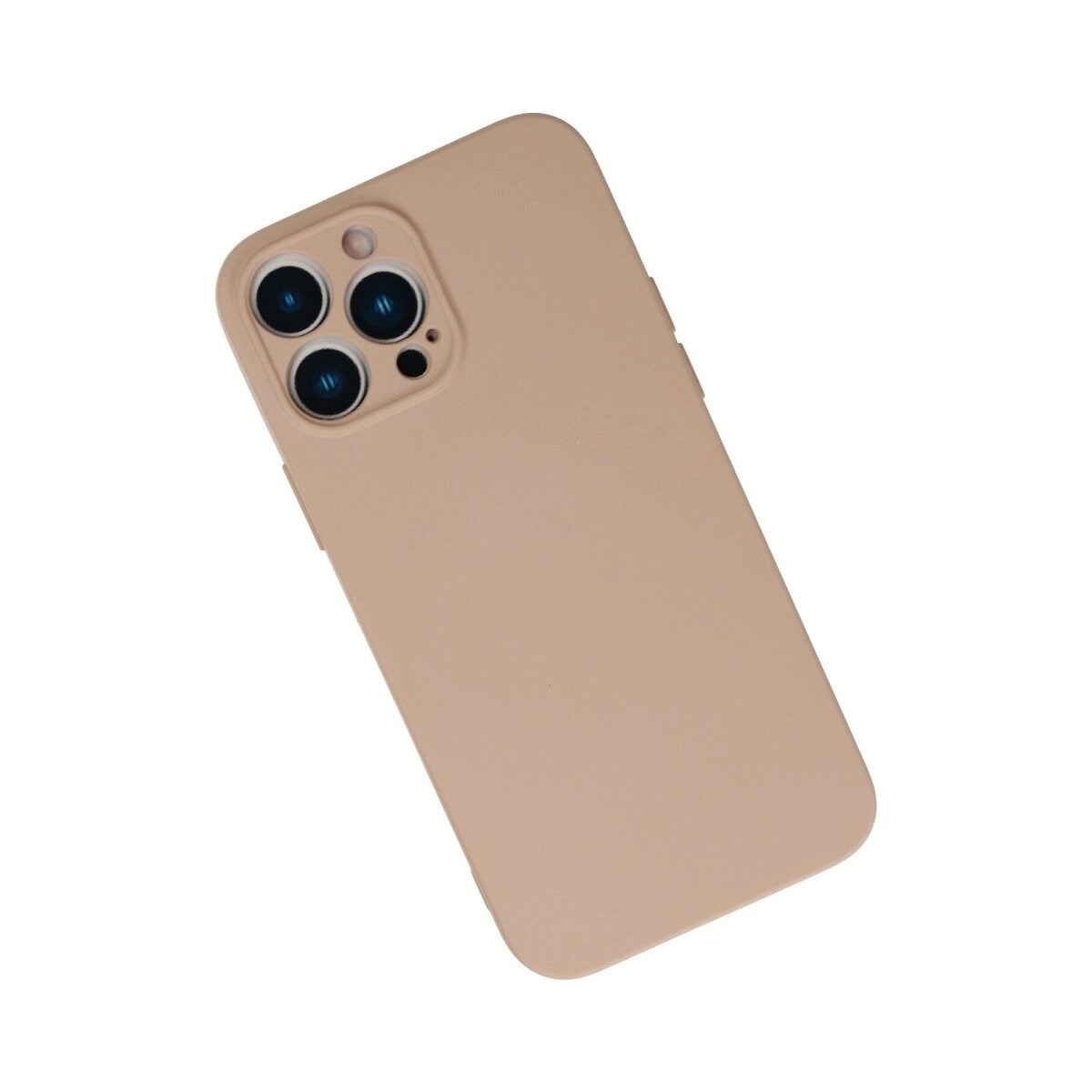 İphone 13 Pro Max Kılıf Nano İçi Kadife Silikon - Pudra