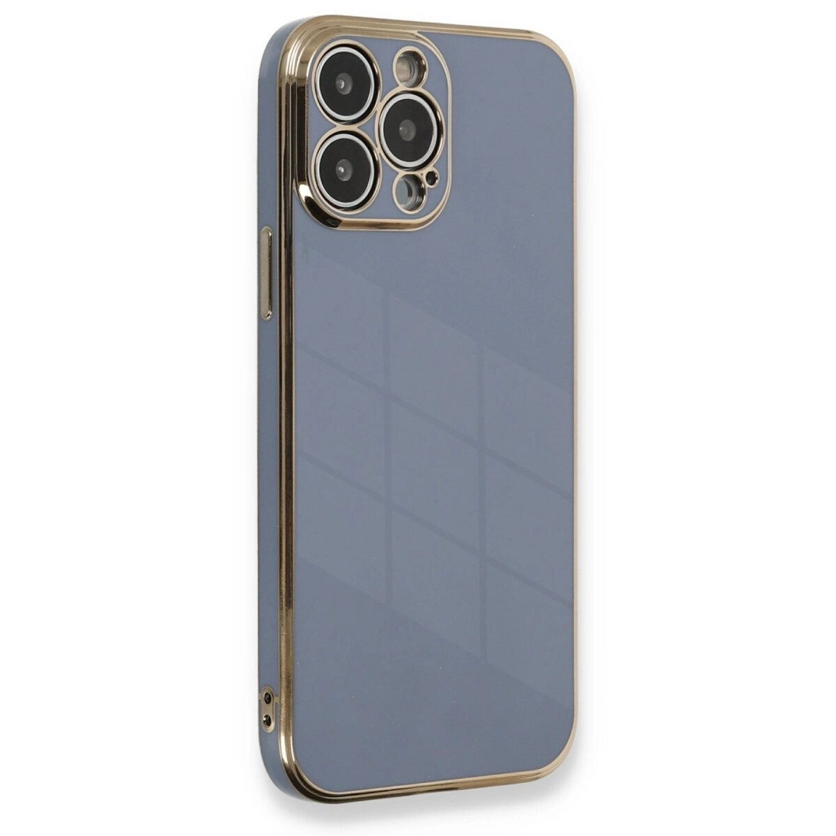 İphone 13 Pro Max Kılıf Volet Silikon - Mavi