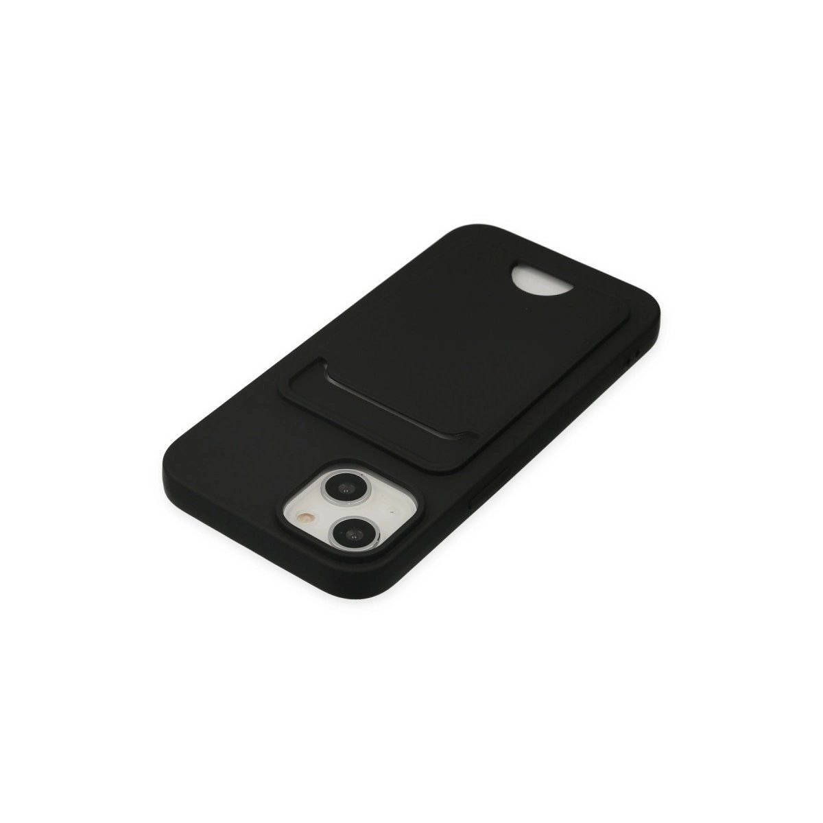 İphone 14 Plus Kılıf Kelvin Kartvizitli Silikon - Siyah