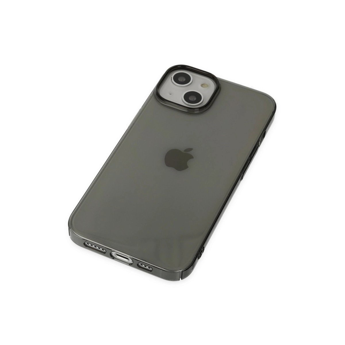 İphone 14 Plus Kılıf Pc Sert Şeffaf Kapak - Siyah