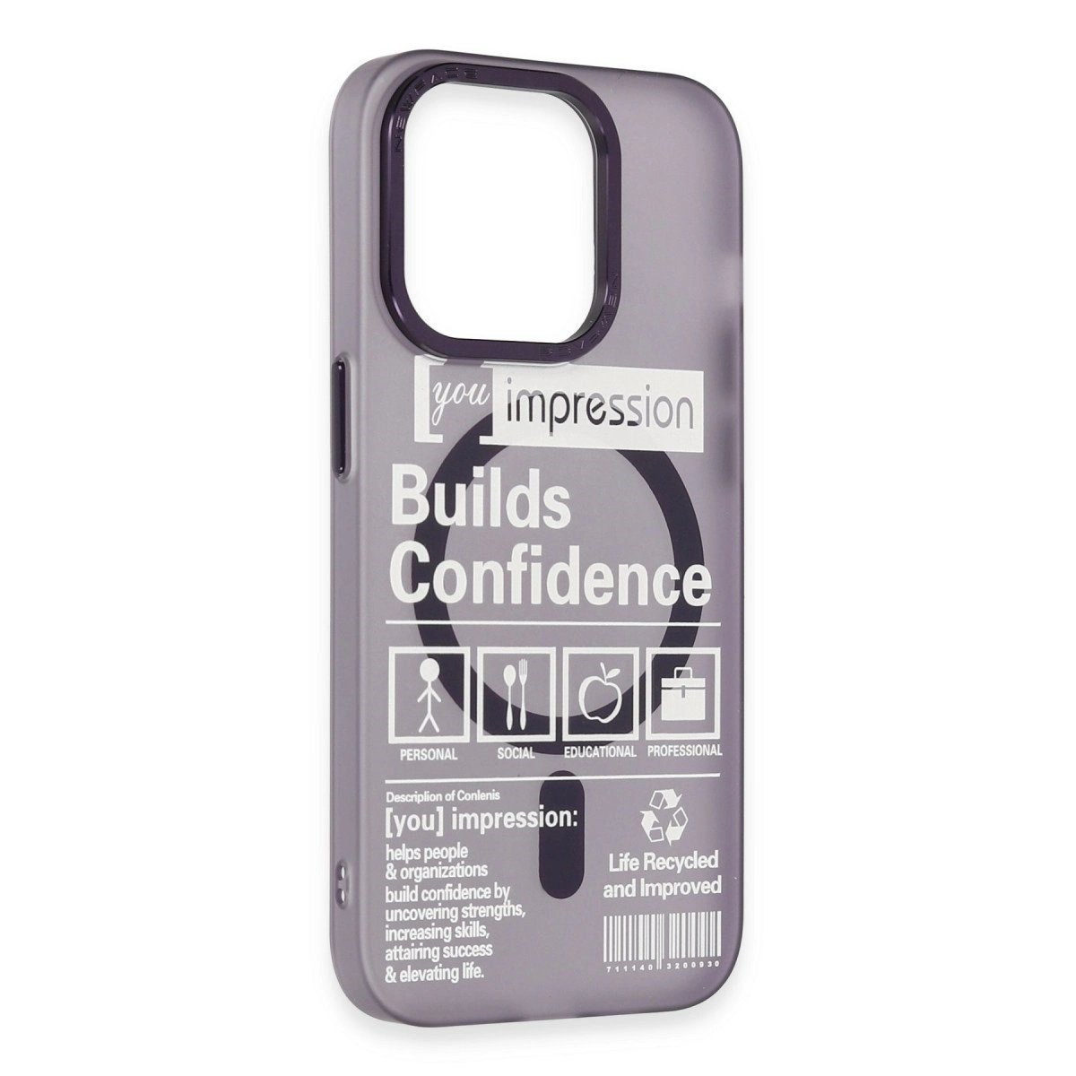 İphone 14 Pro Kılıf Apollo Magneticsafe Desenli Kapak - Apollo Mor - 6