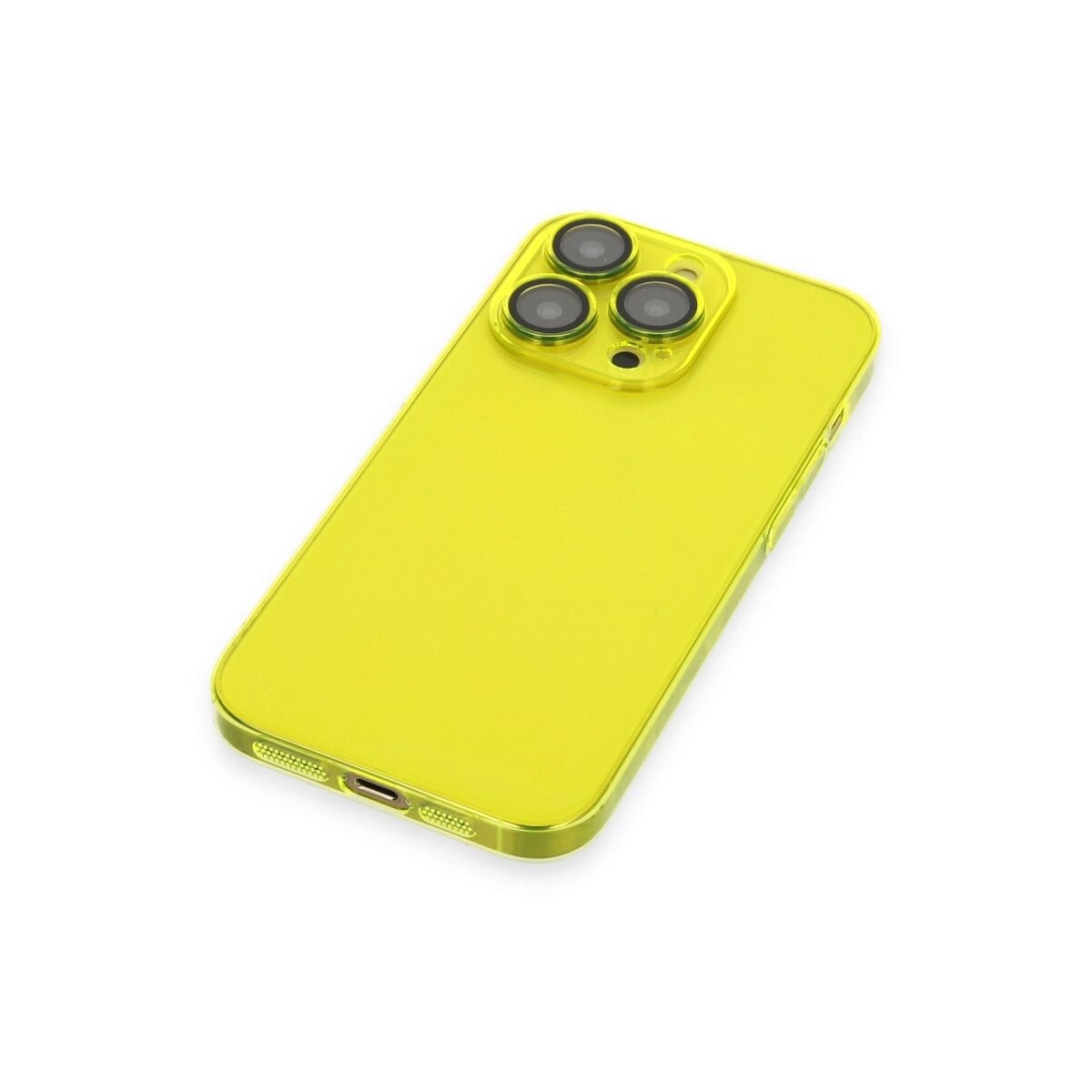 İphone 14 Pro Kılıf Armada Lensli Kapak - Sarı