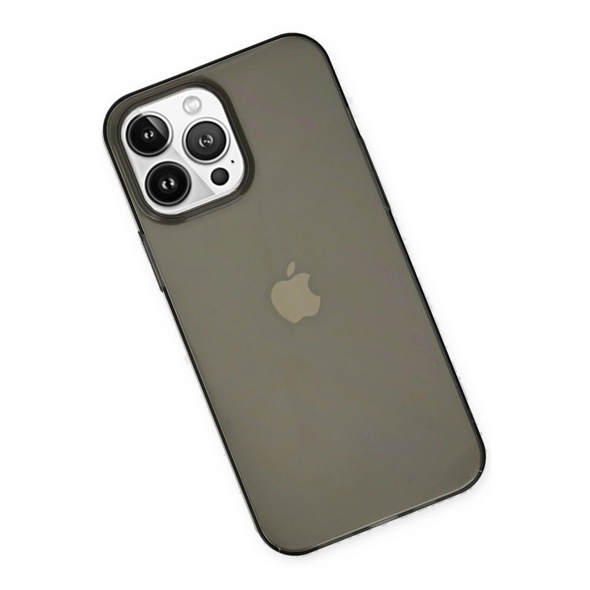 İphone 14 Pro Kılıf Pc Sert Şeffaf Kapak - Siyah