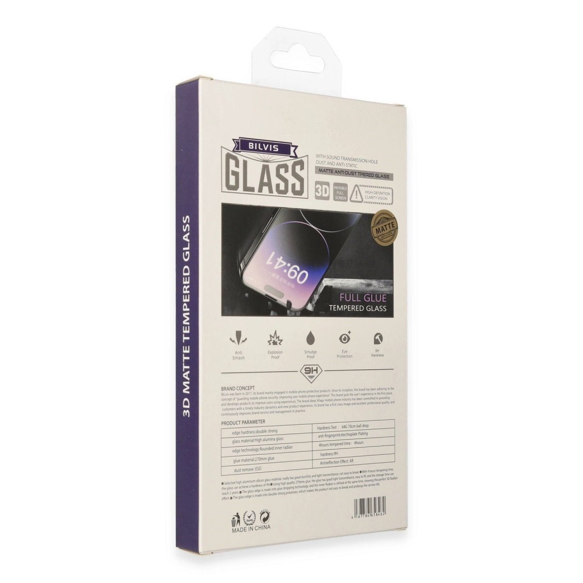 İphone 14 Pro Max Bilvis 3d Mat Cam Ekran Koruyucu