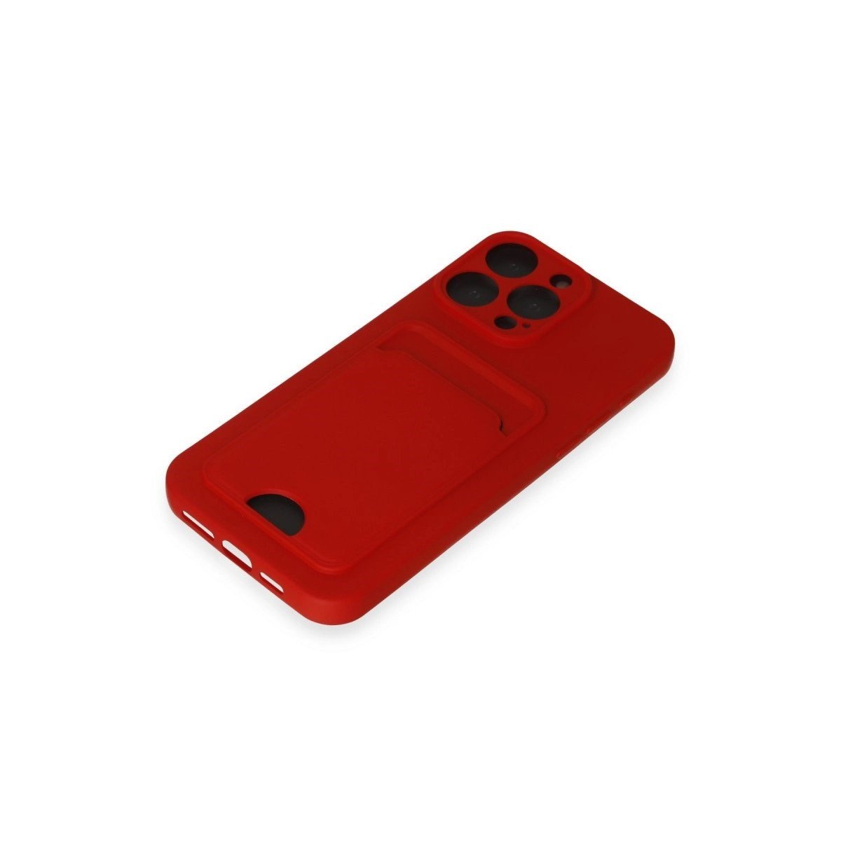 İphone 14 Pro Max Kılıf Kelvin Kartvizitli Silikon - Kırmızı