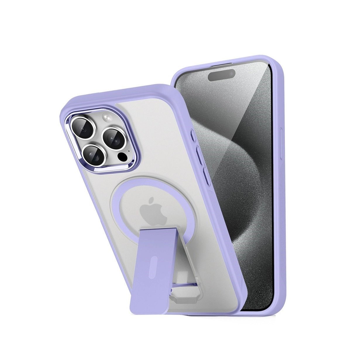 İphone 14 Pro Tork Magsafe Standlı Kapak - Lila