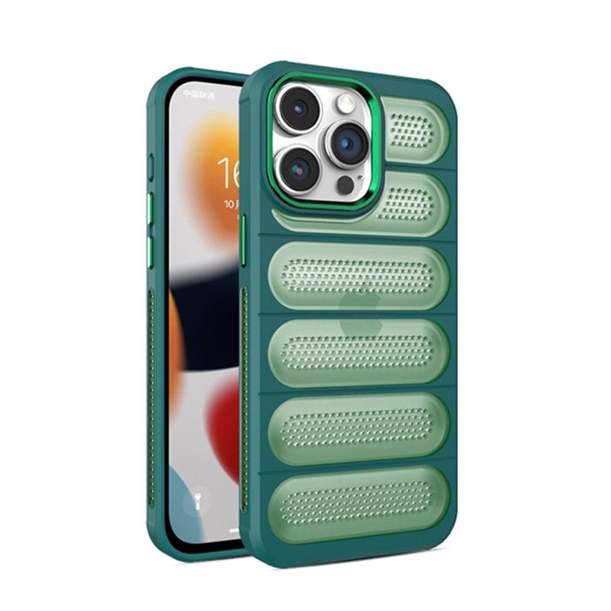 İphone 15 Pro Max Kılıf Airmax Silikon Kapak - Koyu Yeşil